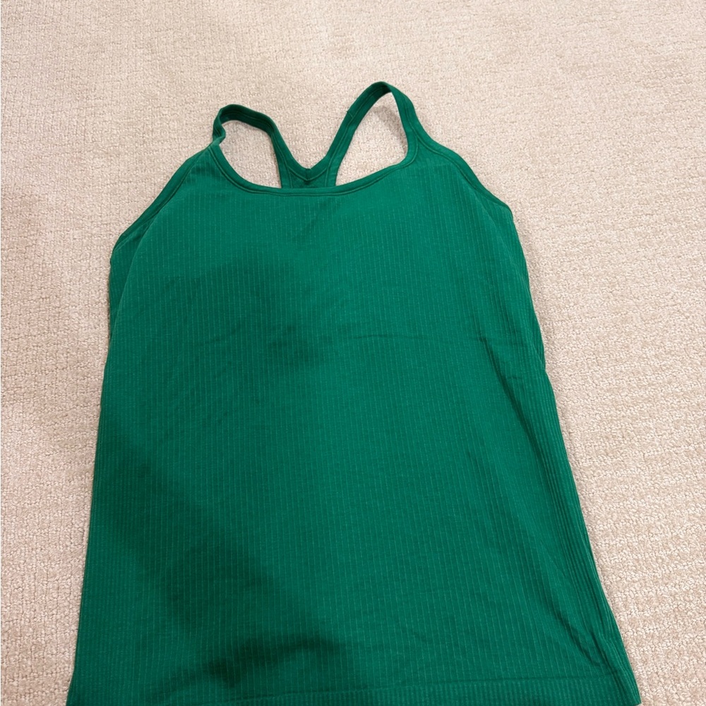 Green Ribbed Tank Top(Ebb to Street)  12